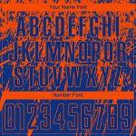 Custom Name and Number Soccer Jersey - Personalized Royal Orange Sublimation Team Uniform Personalized Royal Orange Sublimation