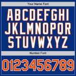 Custom Name and Number Baseball Jersey - Personalized 3D Twinkle Star Design in Royal Orange-White Color Gradient Personalized
