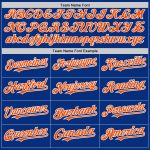 Custom Name and Number Baseball Jersey - Personalized 3D Twinkle Star Design in Royal Orange-White Color Gradient Personalized