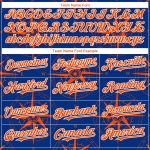 Custom Name and Number Baseball Jersey with Personalized Royal Orange-White 3D Pattern Navigation Compass Design Personalized