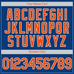 Personalized Authentic Baseball Jersey in Royal Orange and White Personalized Royal Orange-White Authentic Baseball Jersey