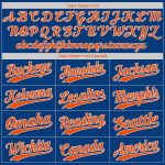 Personalized Authentic Baseball Jersey in Royal Orange and White Personalized Royal Orange-White Authentic Baseball Jersey