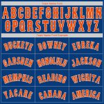 Custom Name and Number Baseball Jersey - Personalized Orange-White Authentic Team Jersey Personalized Royal Orange-White