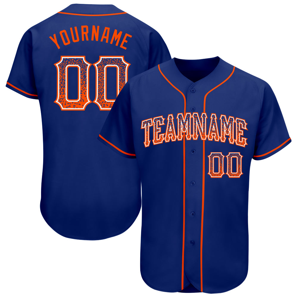 Personalized Orange-White Authentic Baseball Jersey with Custom Name & Number - Drift Fashion Team Gear Personalized Royal