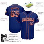 Personalized Orange-White Authentic Baseball Jersey with Custom Name & Number - Drift Fashion Team Gear Personalized Royal