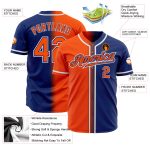 Custom Name and Number Baseball Jersey - Personalized Royal Orange-White Authentic Gradient Fashion Personalized Royal Orange-White