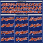 Custom Name and Number Baseball Jersey - Personalized Royal Orange-White Authentic Gradient Fashion Personalized Royal Orange-White