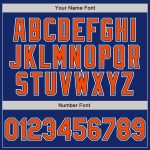 Custom Name and Number Baseball Jersey - Personalized Royal Orange-White Authentic Gradient Fashion Personalized Royal Orange-White