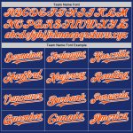 Personalized Baseball Jersey - Authentic Sleeveless in Royal Orange and White Personalized Royal Orange-White Authentic Sleeveless
