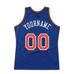 Personalized Royal Orange White Basketball Jersey Authentic Throwback Design Personalized Royal Orange-White Authentic Throwback