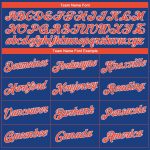 Custom Team Basketball Jersey - Authentic Throwback, Personalized Royal Orange-White with Custom Name and Number Personalized