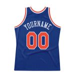 Custom Team Basketball Jersey - Authentic Throwback, Personalized Royal Orange-White with Custom Name and Number Personalized