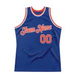 Custom Team Basketball Jersey - Authentic Throwback, Personalized Royal Orange-White with Custom Name and Number Personalized
