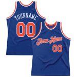 Custom Team Basketball Jersey - Authentic Throwback, Personalized Royal Orange-White with Custom Name and Number Personalized