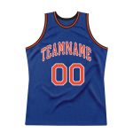 Personalized Royal Orange White Basketball Jersey Authentic Throwback Design Personalized Royal Orange-White Authentic Throwback