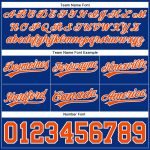 Personalized Royal Orange-White Basketball Shorts | Authentic Throwback Design Personalized Royal Orange-White Authentic