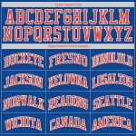 Personalized Authentic Baseball Jersey Shirt - Royal Orange-White Throwback Rib-Knit Personalized Royal Orange-White Authentic