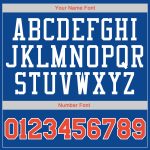 Personalized Authentic Baseball Jersey Shirt - Royal Orange-White Throwback Rib-Knit Personalized Royal Orange-White Authentic