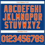 Custom Name & Number MLB Baseball Jersey Shirt - Personalized Royal Orange-White Authentic Throwback Rib-Knit Personalized