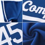 Personalized Authentic Baseball Jersey Shirt - Royal Orange-White Throwback Rib-Knit Personalized Royal Orange-White Authentic