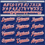 Custom Name and Number Royal Orange-White Bomber Varsity Letterman Jacket - Personalized Team Jacket Personalized Royal Orange-White