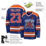 Custom Personalized Orange and White Hockey Jersey - Unique Team Apparel Personalized Royal Orange-White Hockey Jersey
