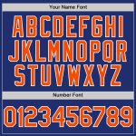 Custom Name and Number Baseball Jersey - Authentic Royal Orange-White Team Jersey Personalized Royal Orange-White Line Authentic