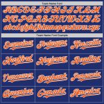 Custom Name and Number Baseball Jersey - Authentic Royal Orange-White Team Jersey Personalized Royal Orange-White Line Authentic