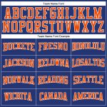 Custom Team Name Number Orange White Performance Long Sleeve T-Shirt - Personalized Sportswear Personalized Royal Orange-White