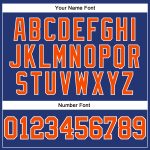 Custom Team Name Number Orange White Performance Long Sleeve T-Shirt - Personalized Sportswear Personalized Royal Orange-White