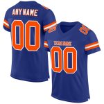 Custom orange and white mesh football jersey