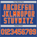 Custom Team Name and Number Personalized Orange-White Mesh Authentic Throwback Baseball Jersey Personalized Royal Orange-White