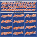 Custom Team Name and Number Personalized Orange-White Mesh Authentic Throwback Baseball Jersey Personalized Royal Orange-White