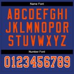 Custom Name and Number Fashion Football Jersey in Royal Orange-White Mesh, Personalized Team Spirit Gear Personalized Royal