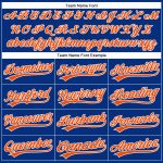 Custom Name Number Personalized Royal Orange-White Performance Golf Polo Shirt Personalized Royal Orange-White Performance