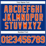 Custom Name Number Personalized Royal Orange-White Performance Golf Polo Shirt Personalized Royal Orange-White Performance