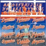 Personalized 3D Statue of Liberty Orange White Varsity Jacket Custom Name Number - Full Snap Bomber Letterman Edition Personalized