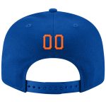 Custom Team Name Number Snapback Hat - Personalized Orange White Stitched Adjustable Cap Personalized Royal Orange-White
