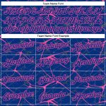 Custom Name & Number Performance T-Shirt - Personalized Royal Pink 3D Abstract Network Design Personalized Royal Pink 3D