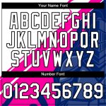 Personalized Baseball Jersey with Knight Hero Art, Custom Name & Number, Royal Pink-Black 3D Pattern Design Personalized