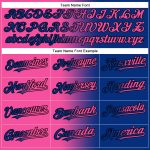 Custom Name Number Baseball Jersey - Personalized Royal Pink-Black Gradient Fashion Style Personalized Royal Pink-Black Authentic