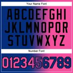 Custom Name Number Baseball Jersey - Personalized Royal Pink-Black Gradient Fashion Style Personalized Royal Pink-Black Authentic