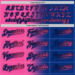 Custom Name Number Gradient Varsity Letterman Bomber Jacket Pink Black Full-Snap Fashion Team Personalized Royal Pink-Black