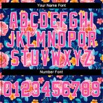 Personalized 3D Flower Design Baseball Jersey with Custom Name & Number - Royal Pink-White Team Apparel Personalized Royal