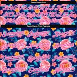 Personalized 3D Flower Design Baseball Jersey with Custom Name & Number - Royal Pink-White Team Apparel Personalized Royal