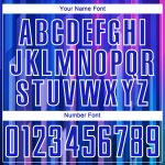 Custom Name and Number Soccer Uniform Jersey in Royal Pink-White Abstract Lines Design - Personalized Team Apparel Personalized