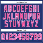 Custom Team Name Number Long Sleeve Performance T-Shirt - Personalized Royal Pink-White Design Personalized Royal Pink-White