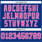 Custom Name Number Football Jersey - Personalized Royal Pink-White Mesh Authentic Team Jersey Personalized Royal Pink-White