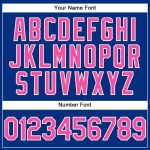 Custom Name Number Performance Vapor Golf Polo Shirt - Personalized Royal Pink White Design Personalized Royal Pink-White
