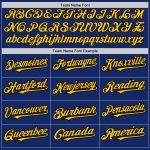 Custom Name Number Baseball Jersey - Authentic Fade Yellow Black Personalized Royal Pinstripe Fashion Team Jersey Personalized